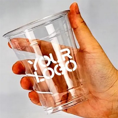 12 oz BPA-Free Recyclable Clear Soft Plastic Disposable Party Cup with Custom Logo