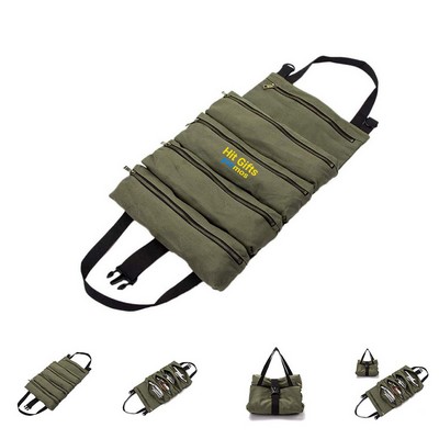 Roll-Up Waxed Canvas Tool Bag