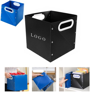 Foldable Cube Compact Storage Box Office Desk Organizer