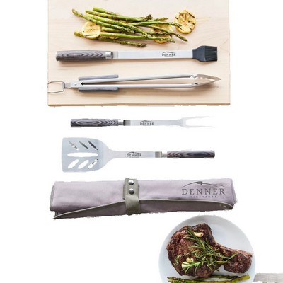 4-Piece BBQ Tool Roll