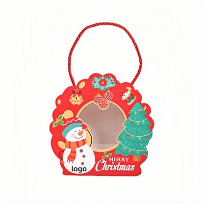 Santa Themed Hand Carry Christmas Candy and Cookie Gift Box for Kids