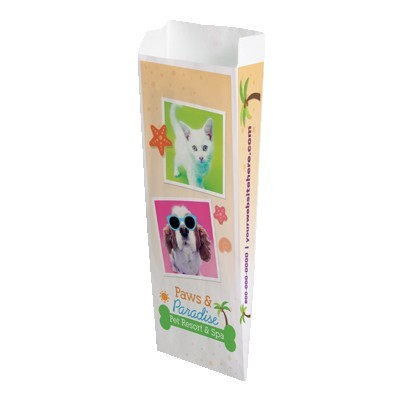 Multi-Sided Full Color Food Safe Merchant Paper Bags (5" x 12" x 2")