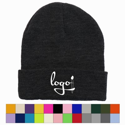 Solid Color Acrylic Knit Beanie