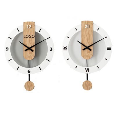 Solid Wood Silent Swinging Clock