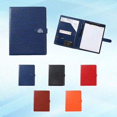 Premium Leather Document Portfolio for Professionals with Secure Storage and Elegant Design