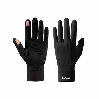 Winter Outdoor Ski Liner Gloves Windproof Anti Slip Touchscreen Flip Finger Gloves