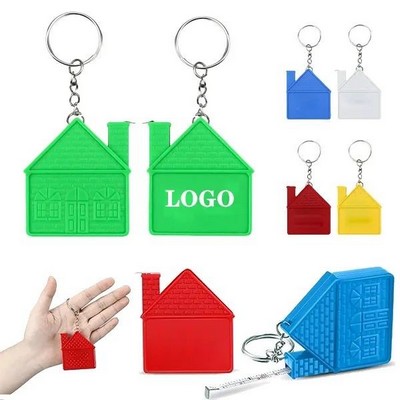 House Shape Tape Measure with Key Chain