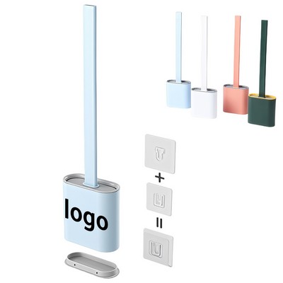 Wall-Mounted Long-Handle Toilet Cleaning Brush Set