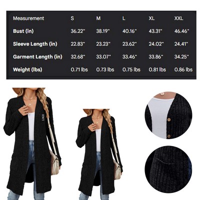 Cozy Long Sleeve Winter Cardigan (S-2XL)