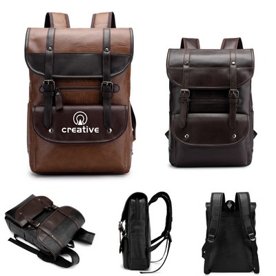 VintageTrek Leather Backpack