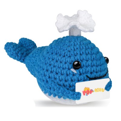 Positive Whale Mood Crochet Doll