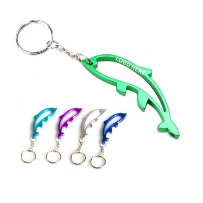 Aluminum Dolphin Keychain Bottle Opener