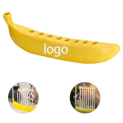 Banana Ceramic Candle Holder