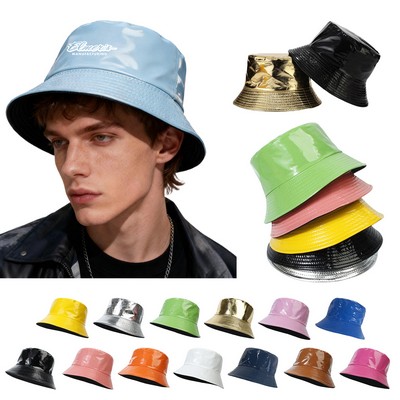 Waterproof PU Two-sided Bucket Hat