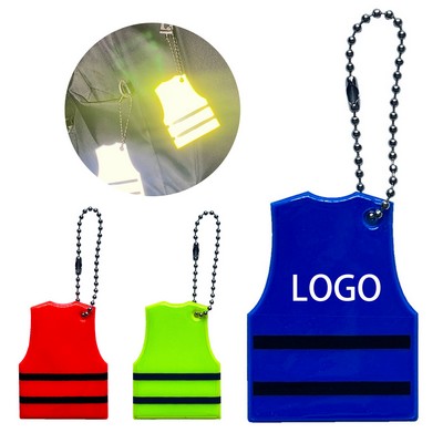 PVC Reflective Pendant Keychain(Vest)