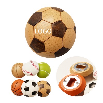 Wooden Bottle Opener Fridge Magnet