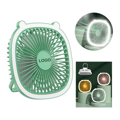 Rechargeable Fan with LED Light