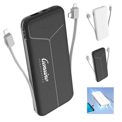 Ultra Slim 10000Mah Power Bank with Plug