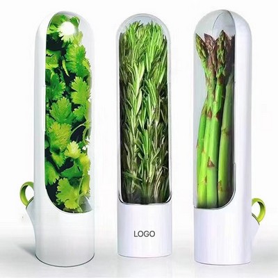 Fresh Herb Saver Pod Hydroponic Vegetable Storage Cup Vertical Preserver for Cilantro Asparagus