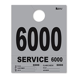 6000-6999 Heavy Brite™ Gray Premium Service Dispatch Number Tag