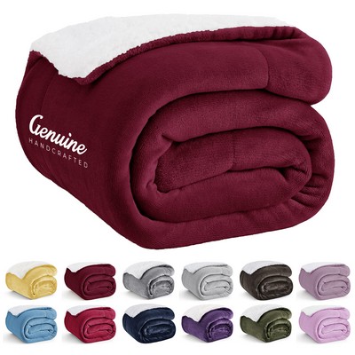 Sherpa Fleece Throw Blanket