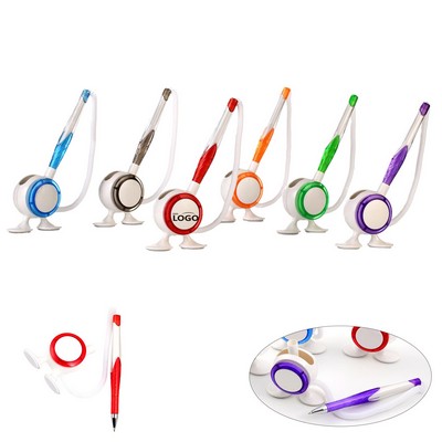 Spring Double-Foot Desk Stick Stand Signature Pen
