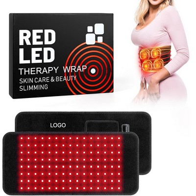 120-LED Red Light Therapy Waist Belt Infrared Heating & Vibration Massage Pad 660nm & 850nm Deep