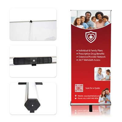Custom 31.5x79 Retractable Roll Up Banner Stand