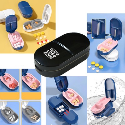Pill Cutter With Medicine Dispenser