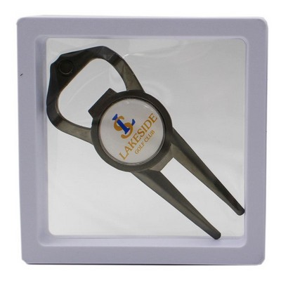 Geo Divot Tool/Bottle Opener in Levit8 Window Box