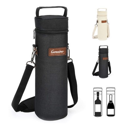 Insulated Wine Tote Bag with Adjustable Strap