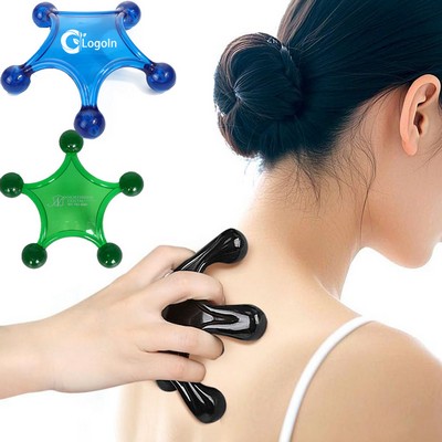 Plastic Star Shaped 5 Legged Manual Full Body Massager