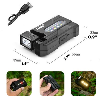 Magnetic Rotating Rechargeable Flashlight