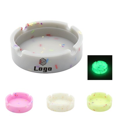 Silicone Ashtray Luminous Ash Tray Outside Patio Glow In The Dark Ashtray