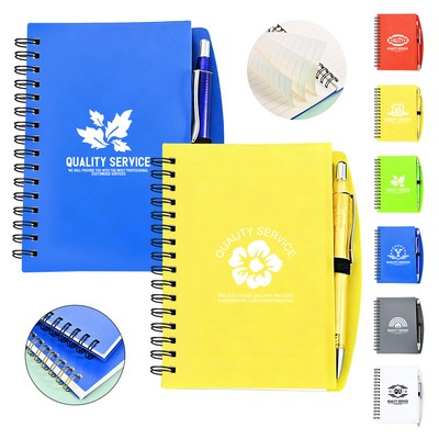 Wave Spiral Notebook W Pen