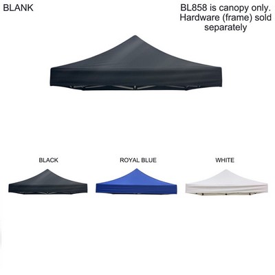 10' Tent Canopy only, Blank, Hardware frame not included.