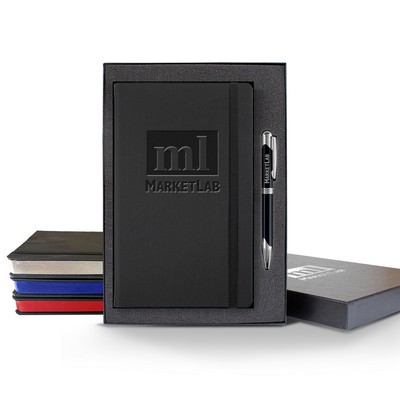 Castelli All Metal Medio Lined Ivory Page Journal Gift Set