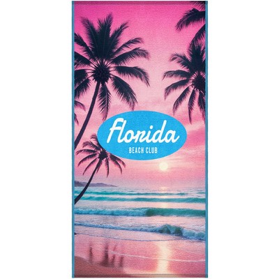 Colorfusion™ Poly Velour Beach Towel