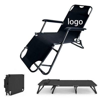 2-In-1 Folding Camping Chair & Bed