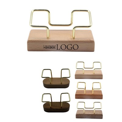 Black Walnut Beech Wood Business Card Storage Box