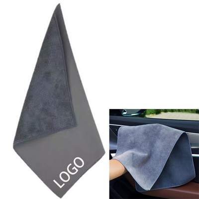 Dual-Sided Suede & Coral Fleece Cleaning Towel