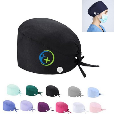 Scrub Cap with Buttons