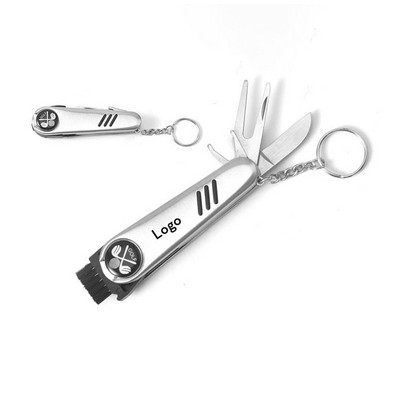 Multi-Function Stainless Steel Golf Knife Green Repair Fork Ball Divot Tool