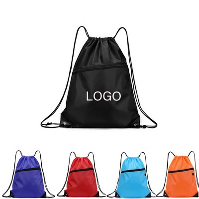 Oxford Cloth Drawstring Pocket Backpack