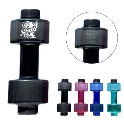 18.6 Oz Portable Plastic Dumbbell Water Bottle
