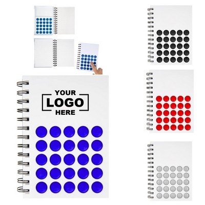 Interactive Bubble Press Silicone Notebook