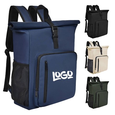 PU Leather Business Laptop Backpack