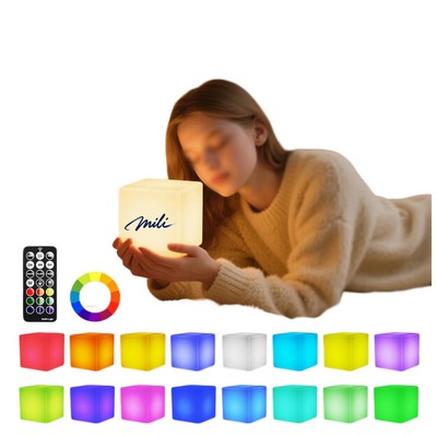 4" Square LED Lamp with 16 Colors