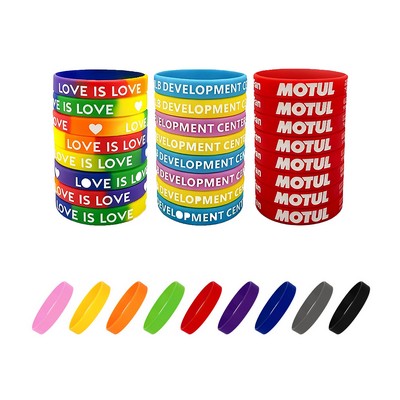Debossed/Embossed Silicone Wristband