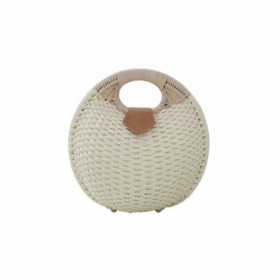 Stylish Large Capacity Handwoven Rattan Tote Bag For Summer Beach